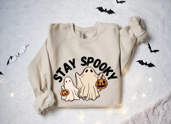 Stay Spooky Sweatshirt, Halloween Sweatshirt, Halloween Gift Hoodie, Womens Halloween Sweatshirt, Spooky Season Shirt, Ghost Halloween